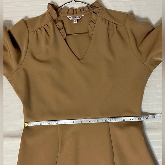 Nanette Lepore Nolita Stretch Sheath Dress V-Neck Ruffle Puff Sleeve Size 4 NWT - Picture 12 of 15